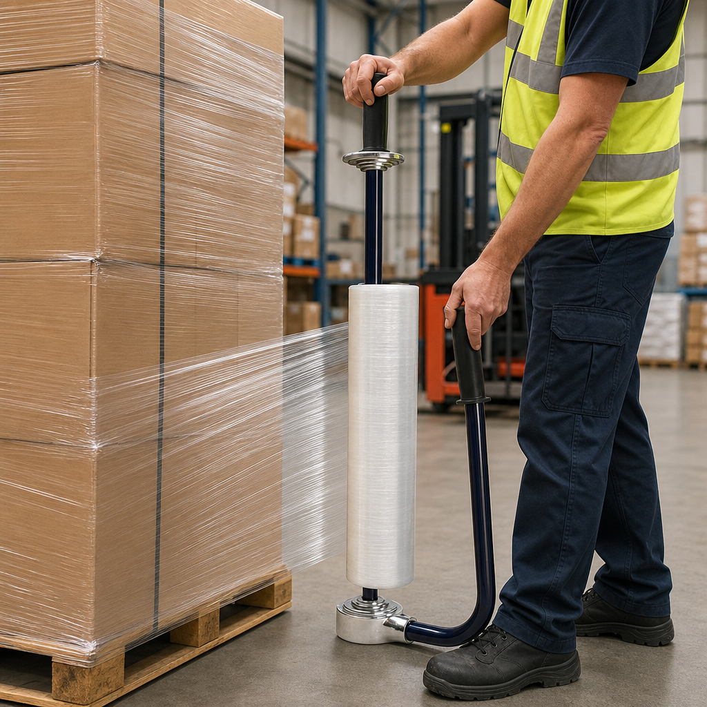 Heavy Duty Hand Held Pallet Wrap Dispenser
