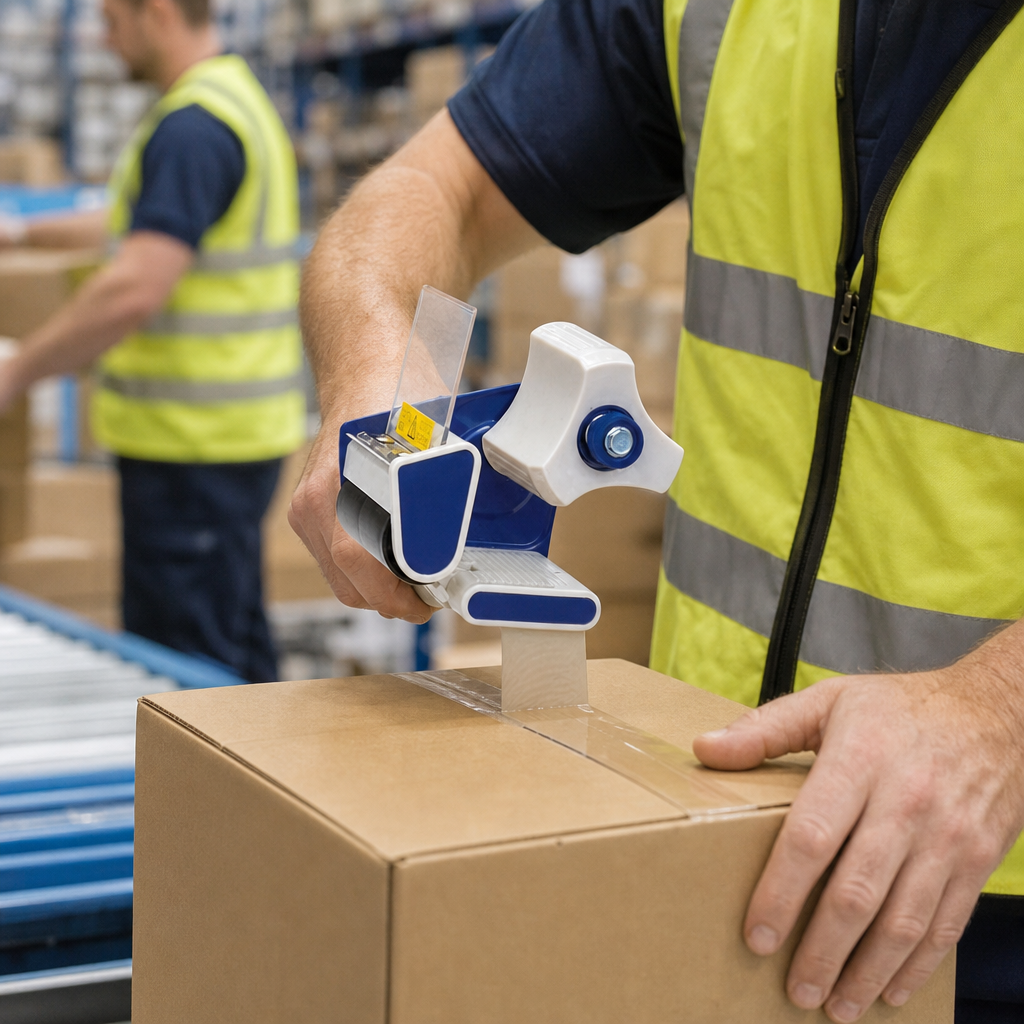 Heavy Duty Hand Tape Dispenser for 75mm Wide Rolls