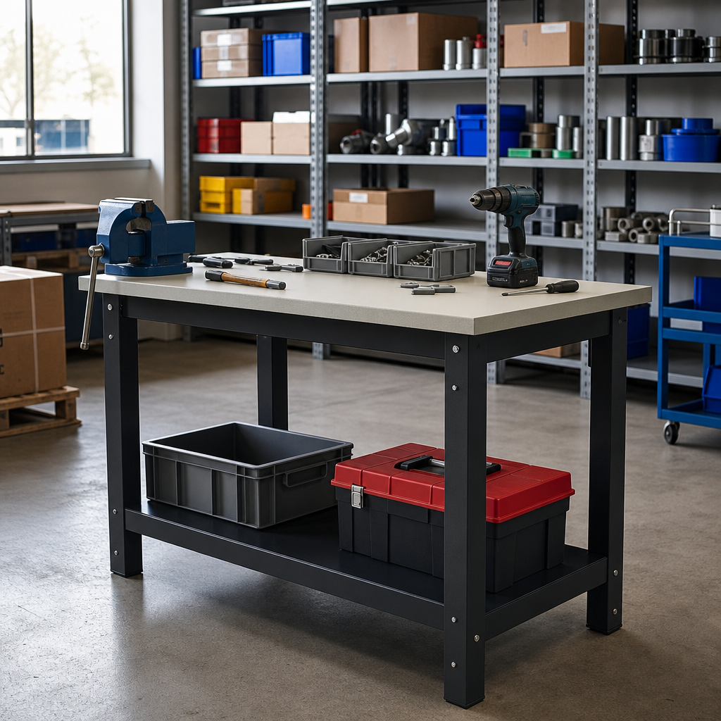 Heavy Duty Industrial Lino Topped Workbench 840x1500x750mm