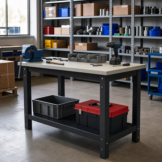 Heavy Duty Industrial Lino Topped Workbench 840x1500x750mm