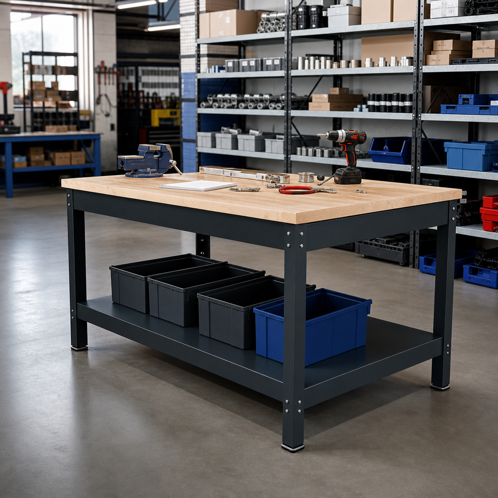 Heavy Duty Industrial Workbench with 840mm Height and 750mm Depth