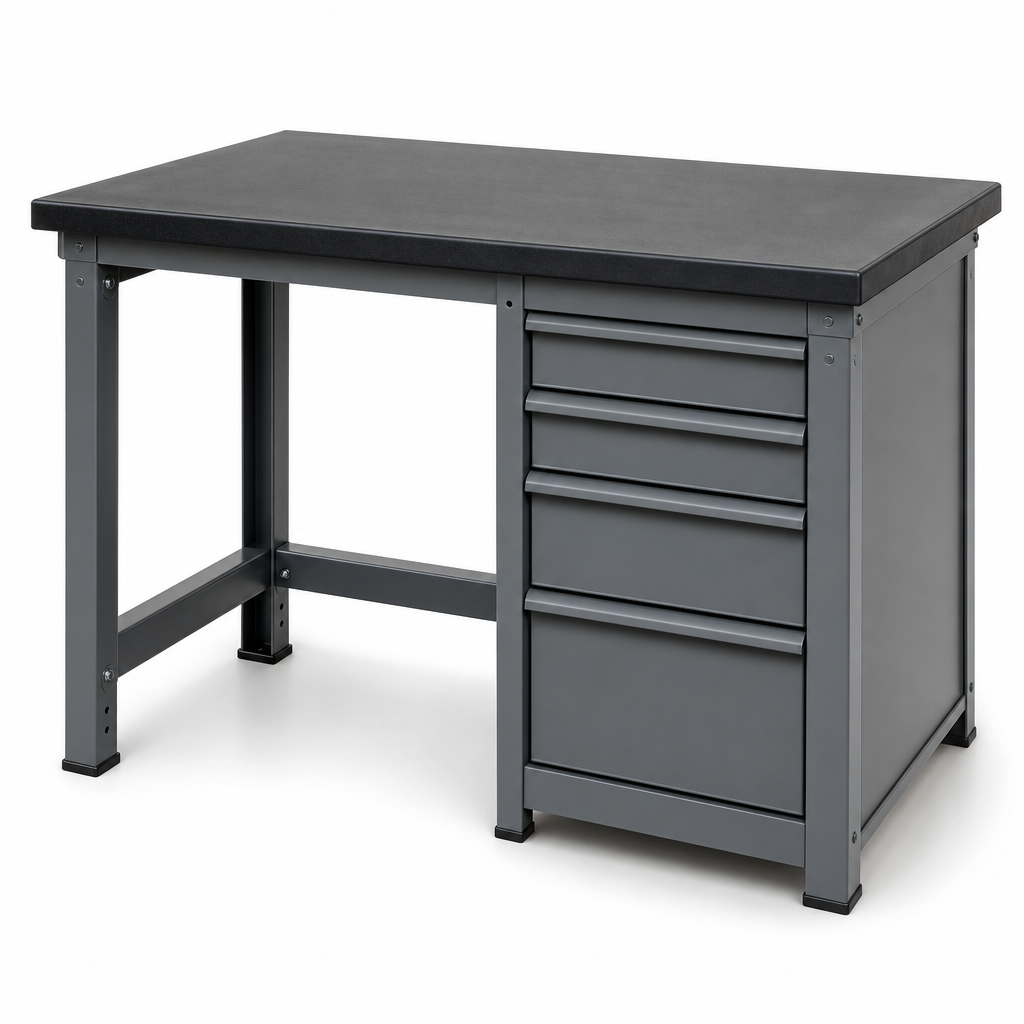 Heavy Duty Industrial Workbench with Lino Worktop 840x750x750mm
