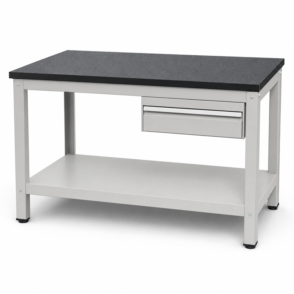 Heavy Duty Lino Workbench with Shelf and Drawer 840x1500x750mm