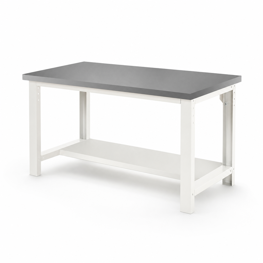 Heavy Duty Lino Worktop Workbench with Shelf 840x1500x900mm