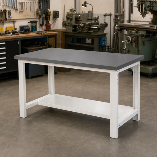 Heavy Duty Lino Worktop Workbench with Shelf 840x2000x900mm