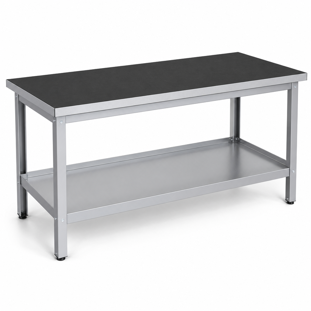 Heavy Duty Lino Worktop Workbench with Shelf 840x2000x900mm