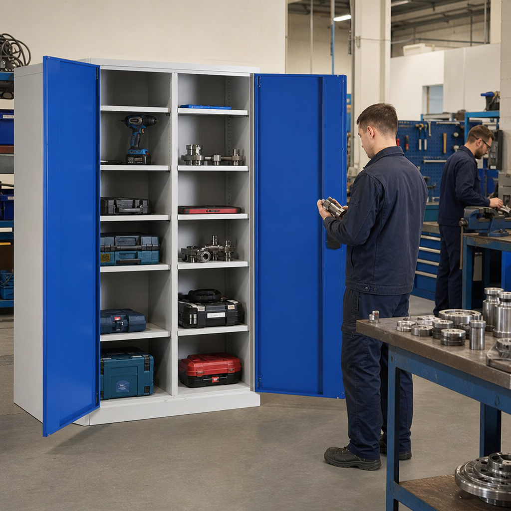 Heavy Duty Lockable Compartment Cupboard 1950 x 450mm