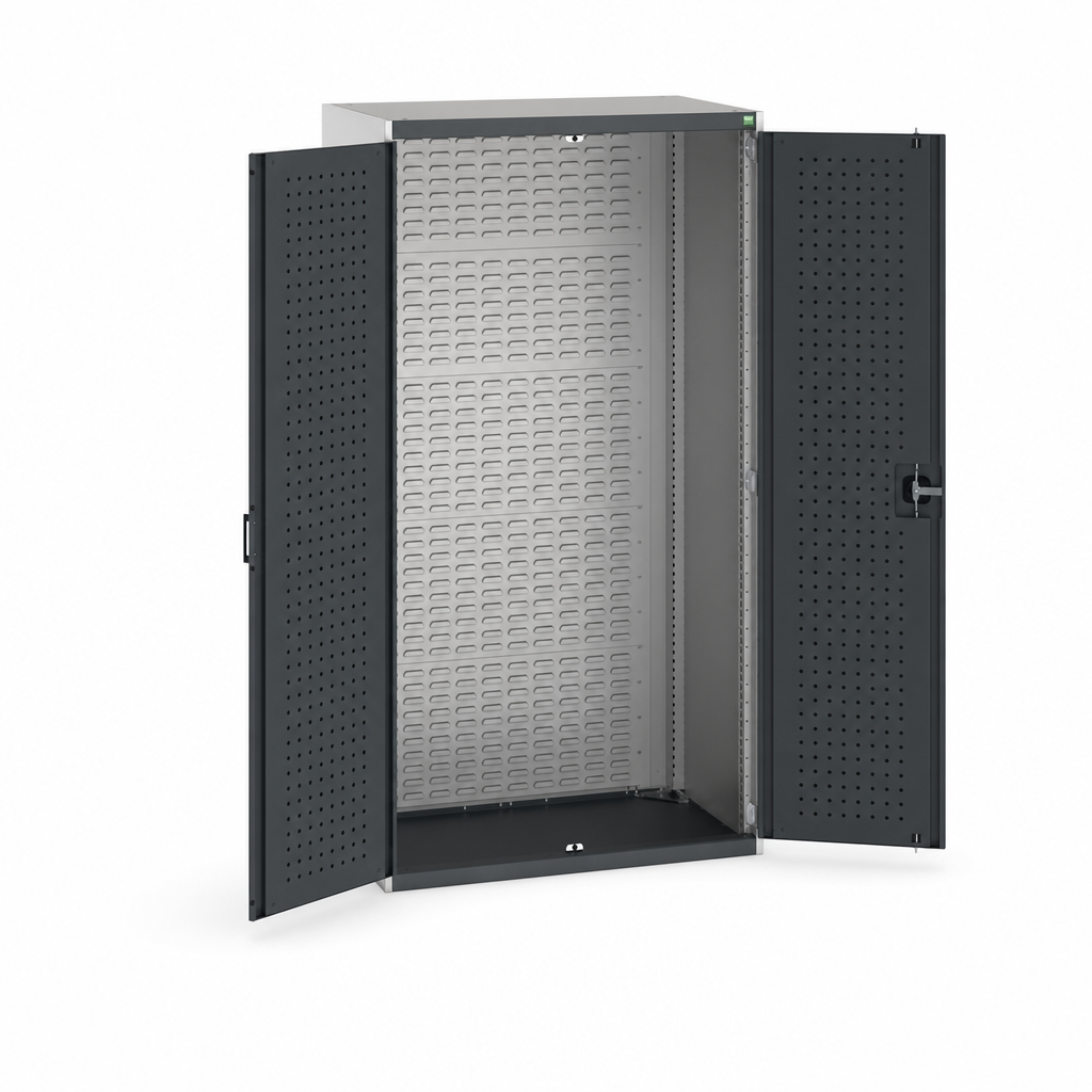 Heavy Duty Louvre Backed Tool Cabinet with Perforated Doors 2000x1050mm