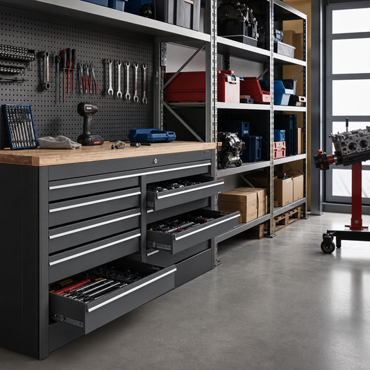 Heavy Duty Metal Tool Storage Cabinet with Drawers