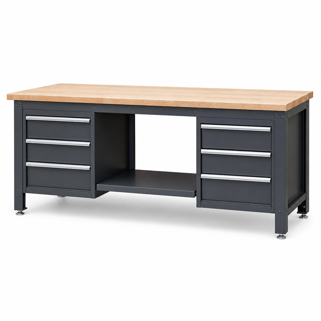 Heavy Duty MPX Top Workbench with 5-6 Drawer Storage 2000mm