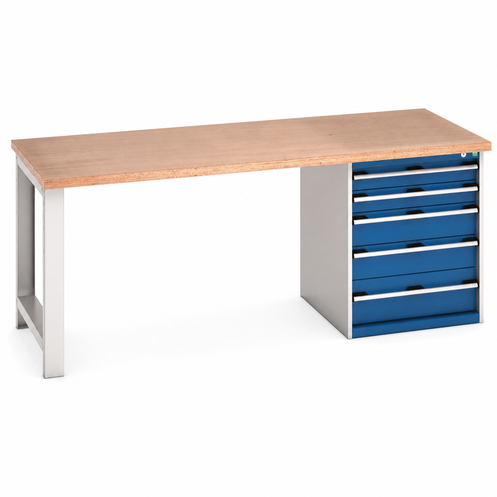 Heavy Duty MPX Top Workbench with 5-6 Drawer Storage 2000mm