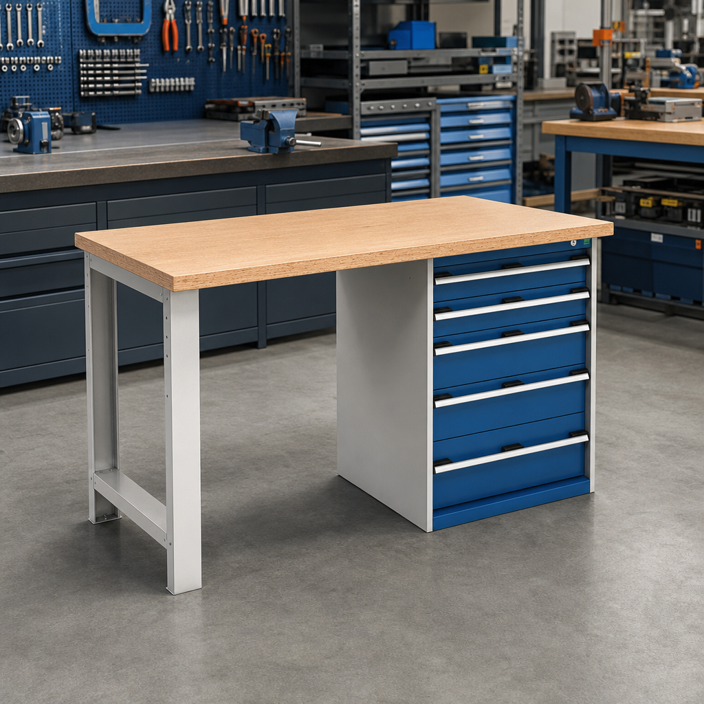 Heavy Duty MPX Top Workbench with 5-6 Drawers 1500mm