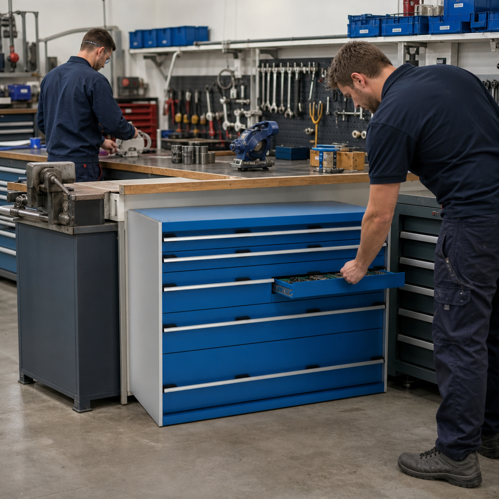Heavy Duty Multi Drawer Tool Storage Cabinet 1000x1300x650mm