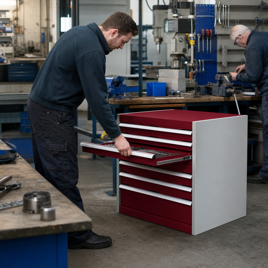 Heavy Duty Multi Drawer Tool Storage Cabinet 600x800x525mm