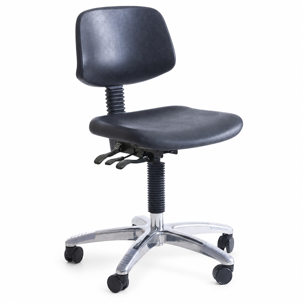 Heavy Duty Polyurethane Workshop Chair with Adjustable Height