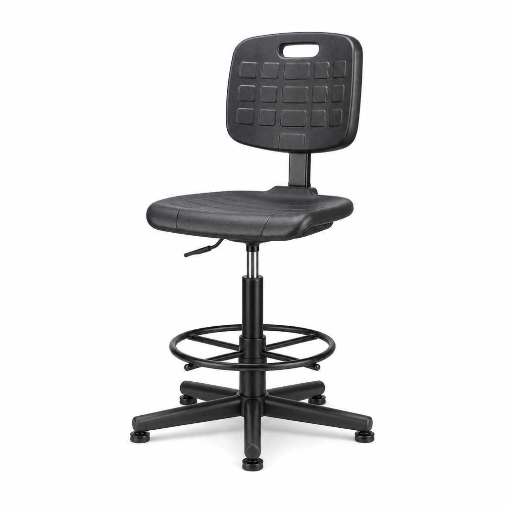 Heavy Duty Polyurethane Workshop Chair with Adjustable Height