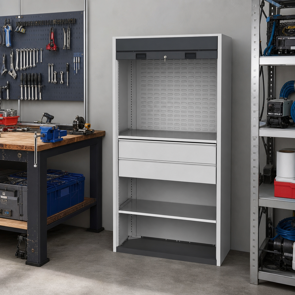 Heavy Duty Roller Shutter Cupboard 2000x1050x650mm