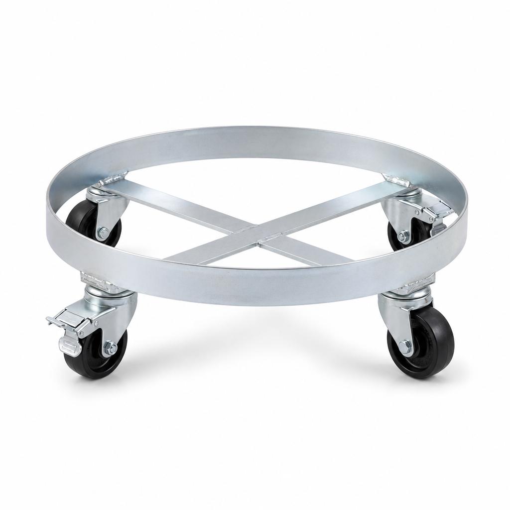 Heavy Duty Round Drum Dolly with Wheeled Roller Base 410kg