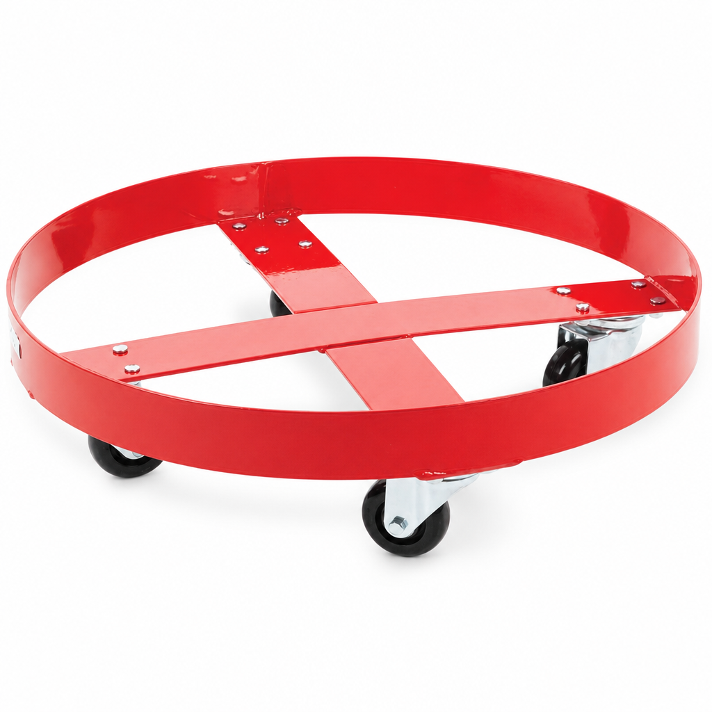 Heavy Duty Round Drum Dolly with Wheeled Roller Base 410kg