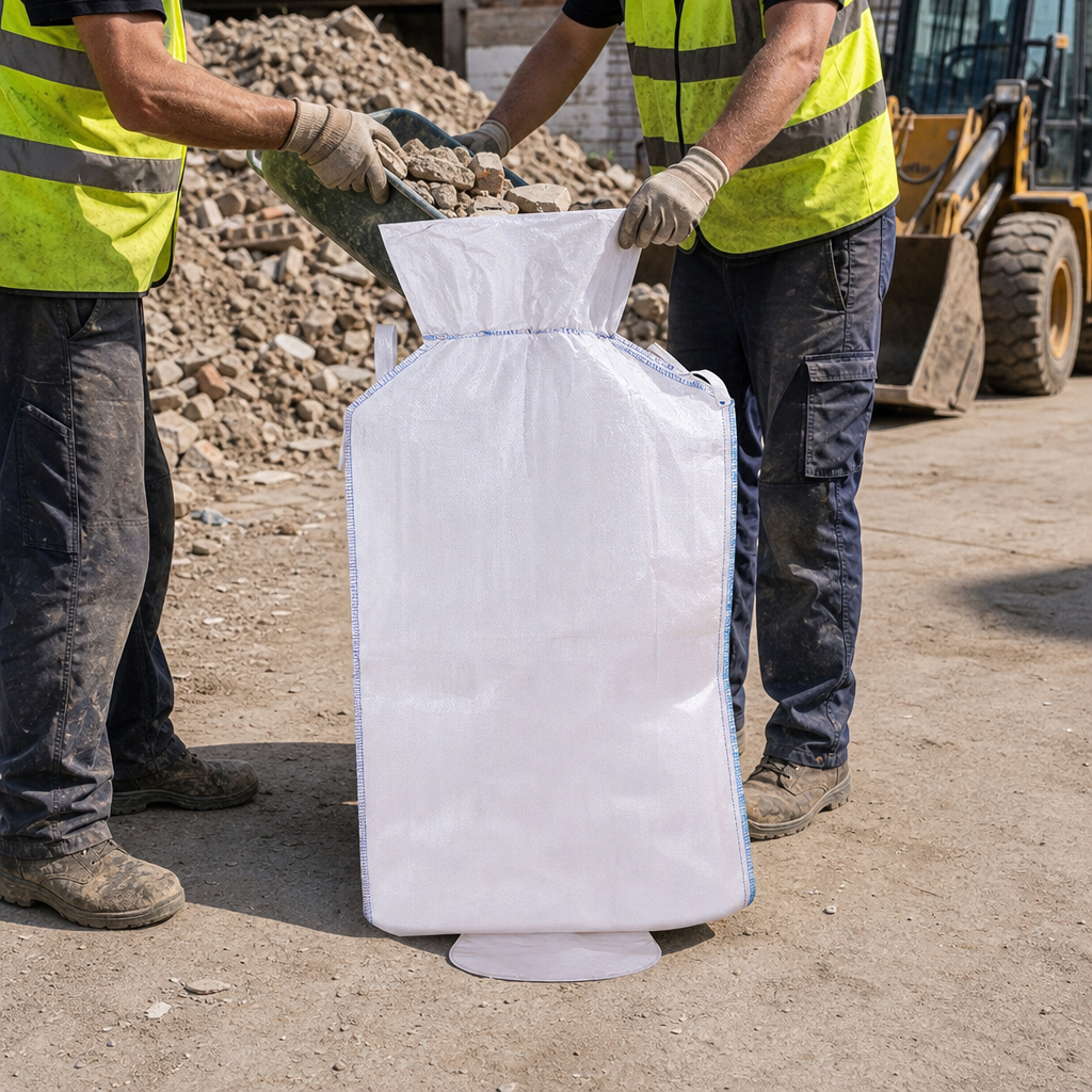 Heavy Duty Rubble Bag with Hopper 1500kg Capacity