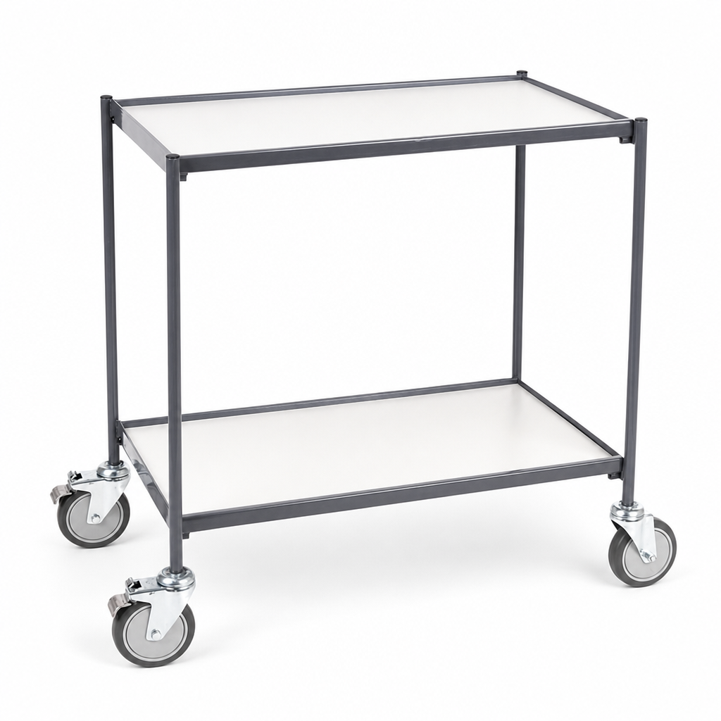 Heavy Duty Shelf Trolley with 2 MDF Shelves 200kg Load