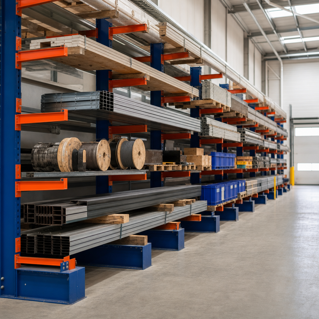 Heavy Duty Single Sided Cantilever Racking Bays