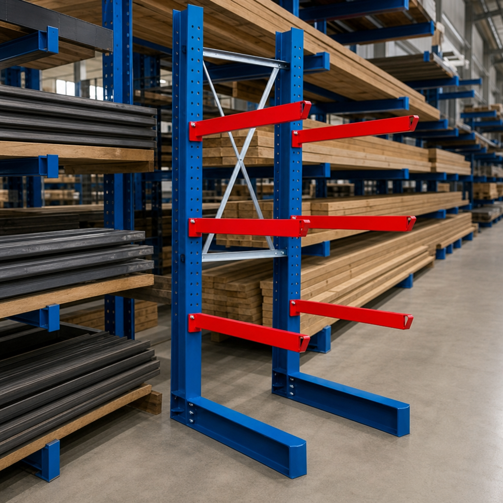 Heavy Duty Single Sided Cantilever Racking Bays