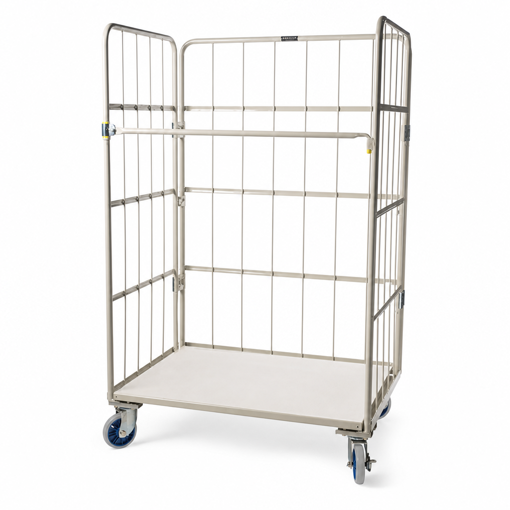 Heavy Duty Stackable Roll Cage Container 500kg Wire Mesh