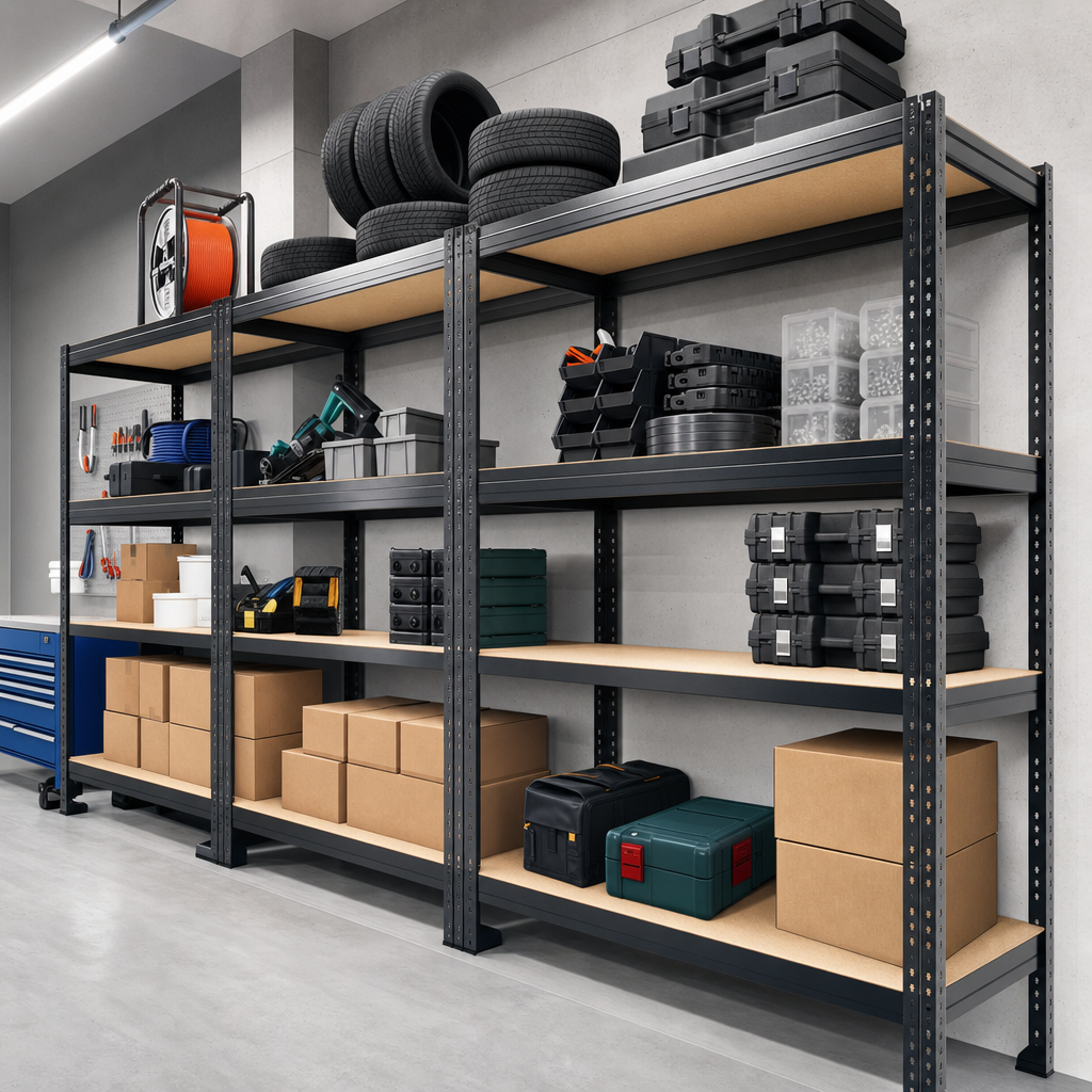 Heavy Duty Steel Shelving with Chipboard Shelves