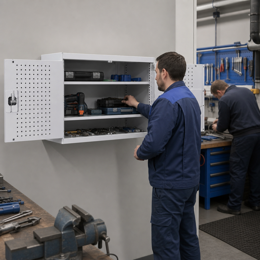 Heavy Duty Steel Storage Cabinet with Perforated Doors