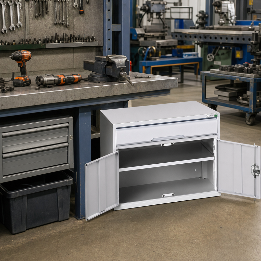 Heavy Duty Steel Tool Cabinet with 1 Drawer 600x800x550mm