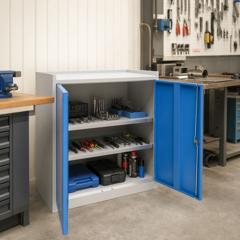 Heavy Duty Steel Tool Cupboard 915x1000x500mm