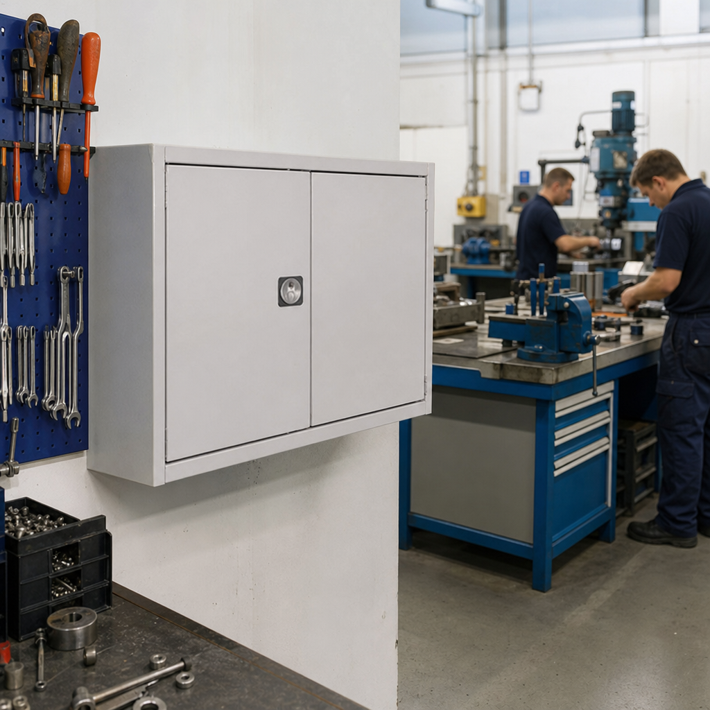 Heavy Duty Steel Tool Cupboard with Perforated Doors