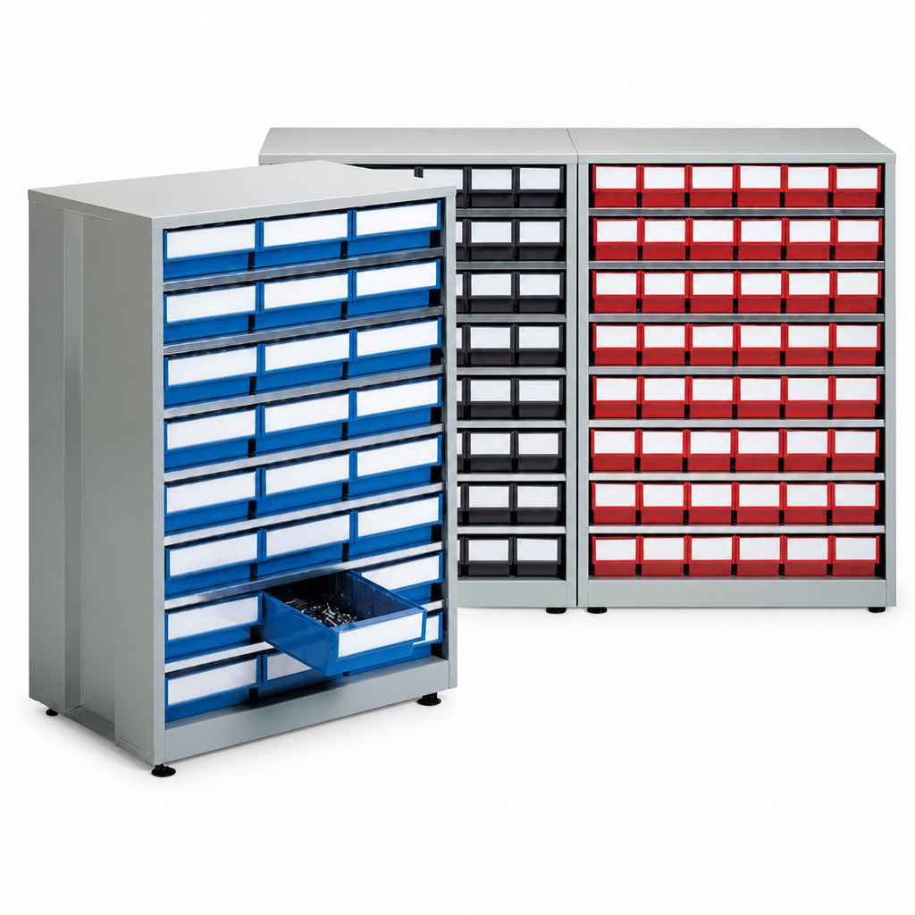 Heavy Duty Storage Drawer Cabinets with Small Parts Bins