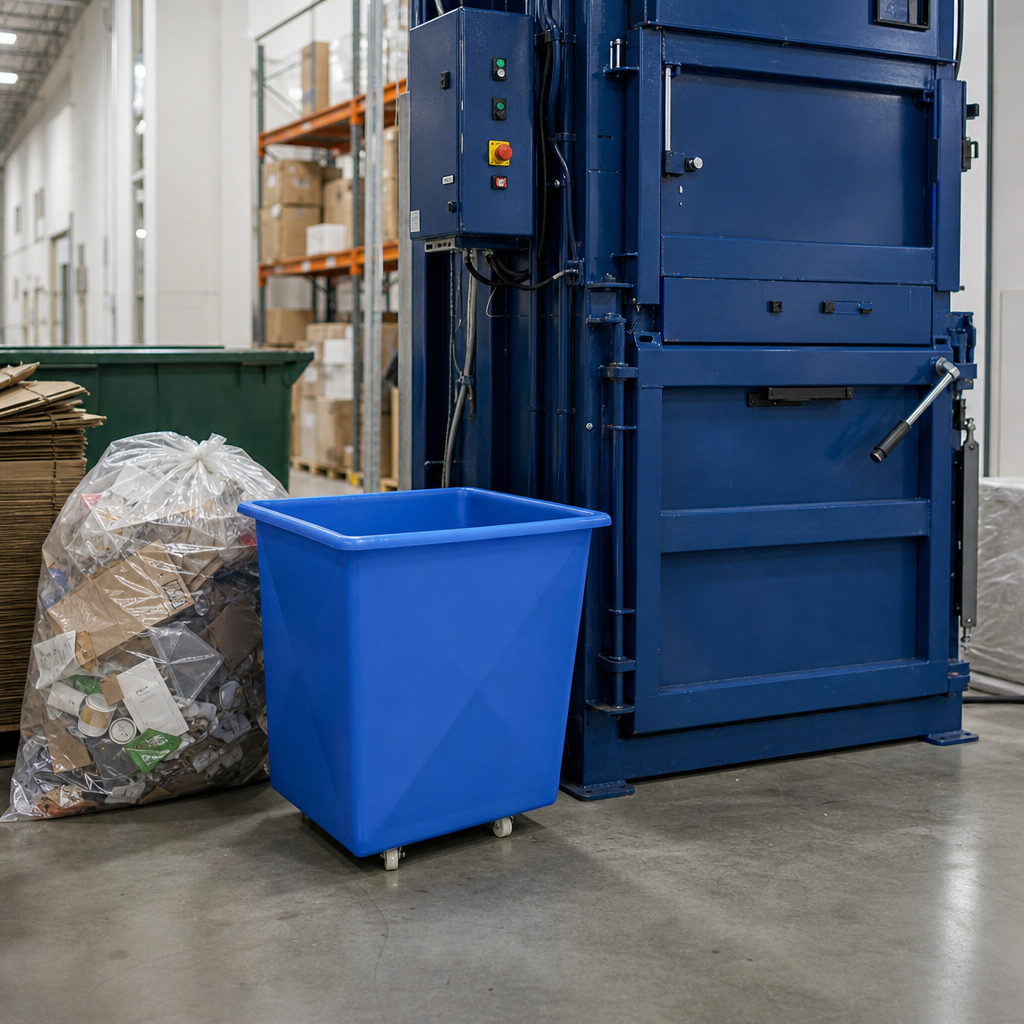 Heavy Duty Tapered Mobile Bottle Skip 225L