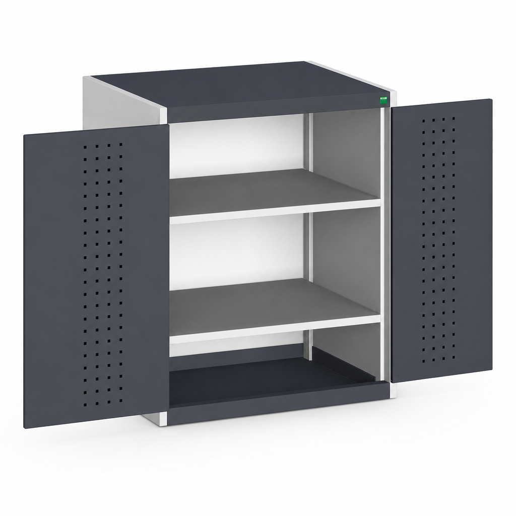 Heavy Duty Tool Cabinet with Perforated Double Doors 800x525mm