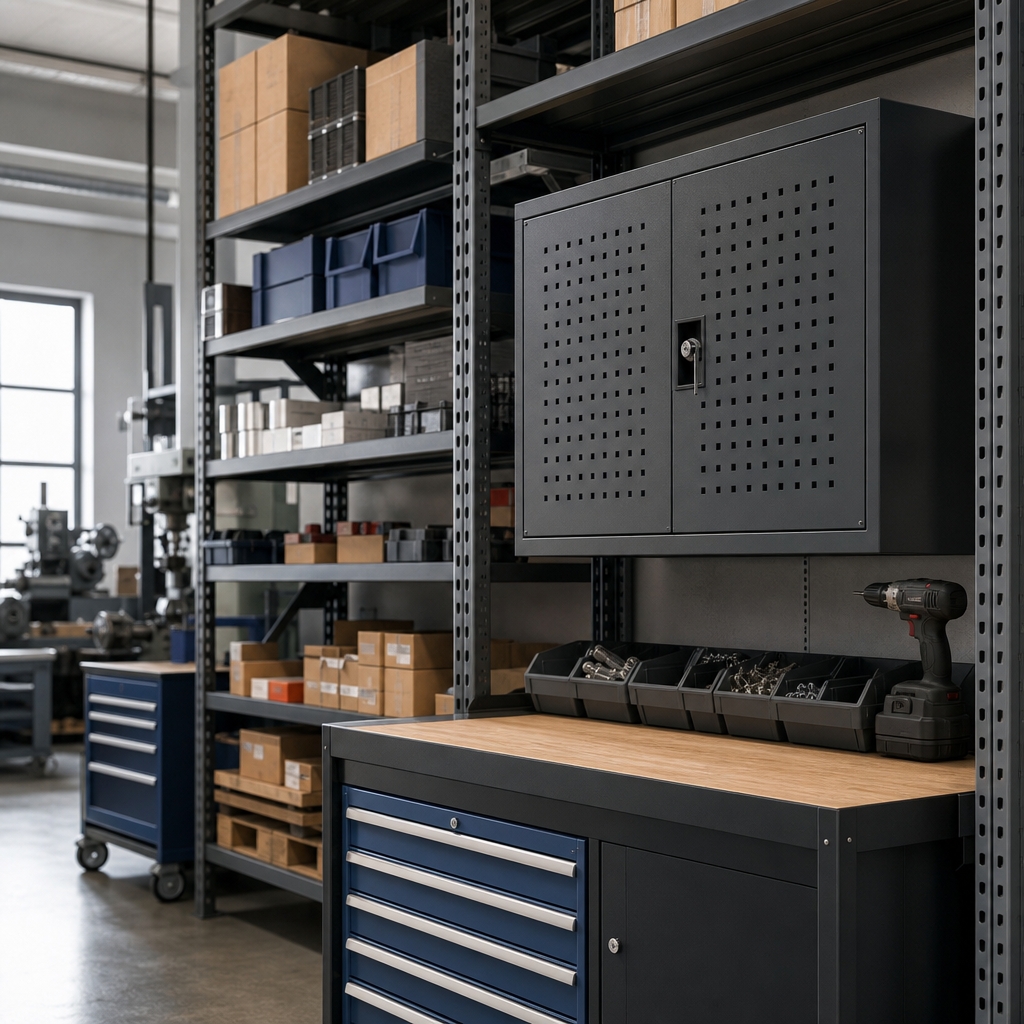 Heavy Duty Tool Cabinet with Perforated Double Doors 800x650mm