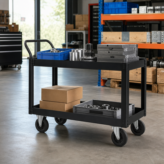 Heavy Duty Two-Shelf Steel Trolley 1200kg Capacity