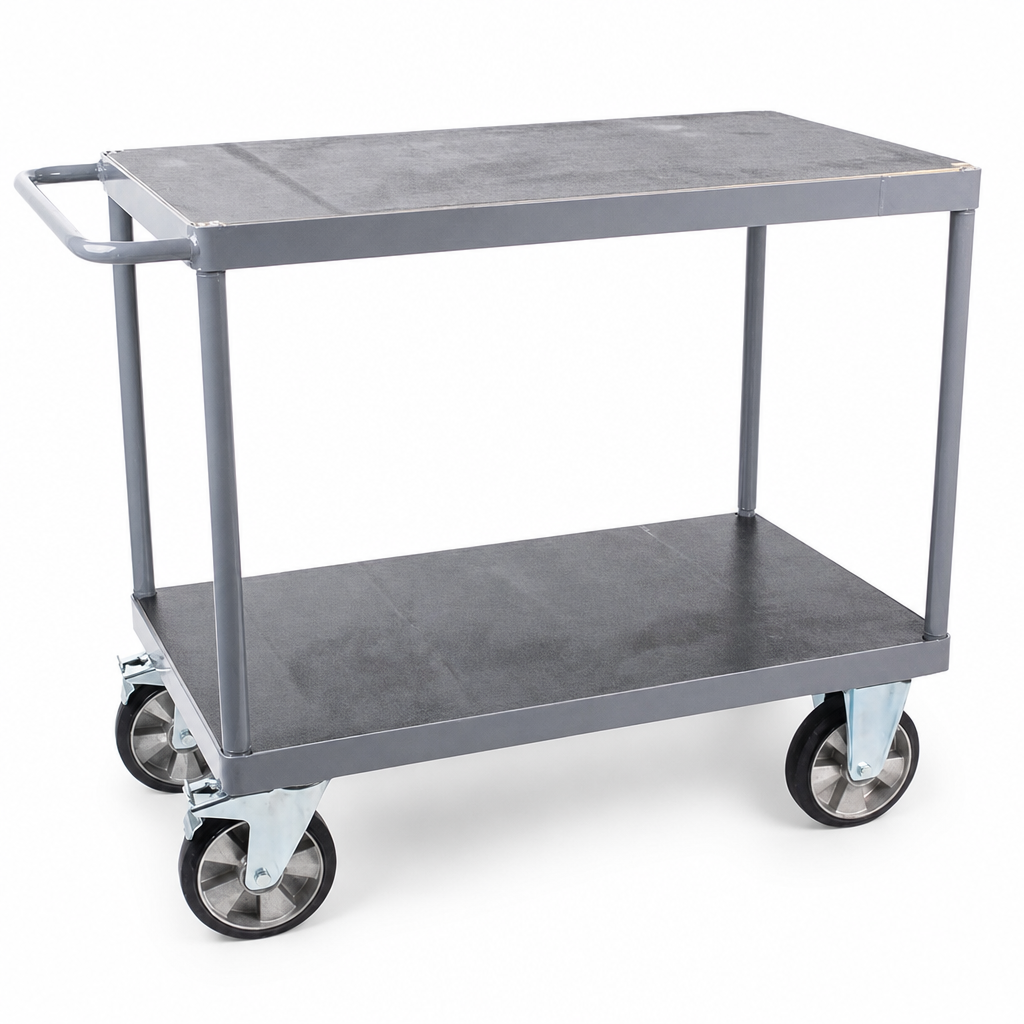 Heavy Duty Two-Shelf Steel Trolley 1200kg Capacity
