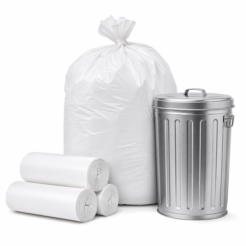 Heavy Duty White Bin Bags 60–160L
