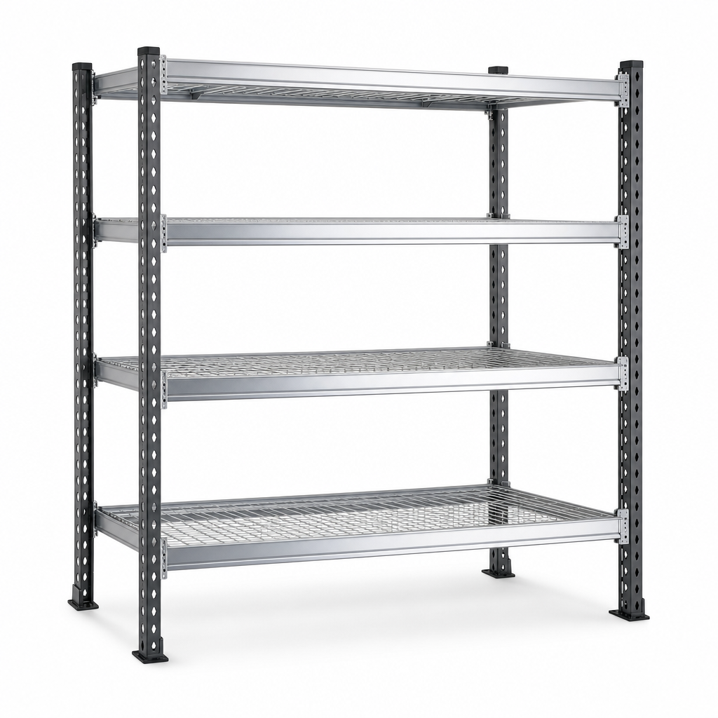 Heavy Duty Wire Mesh Shelving with Steel Beams
