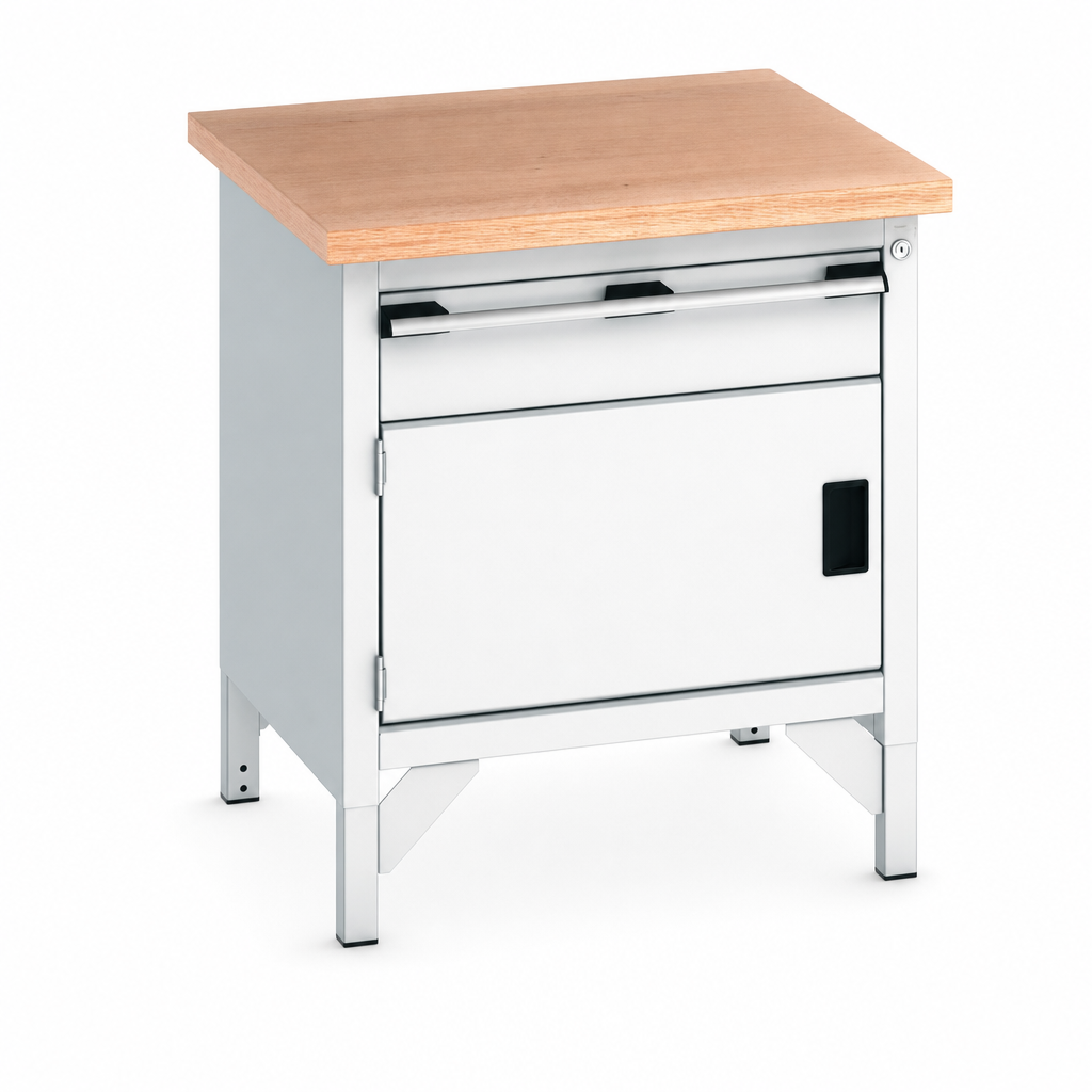 Heavy Duty Workbench with Cupboard, Drawer and MPX Top 840x750mm