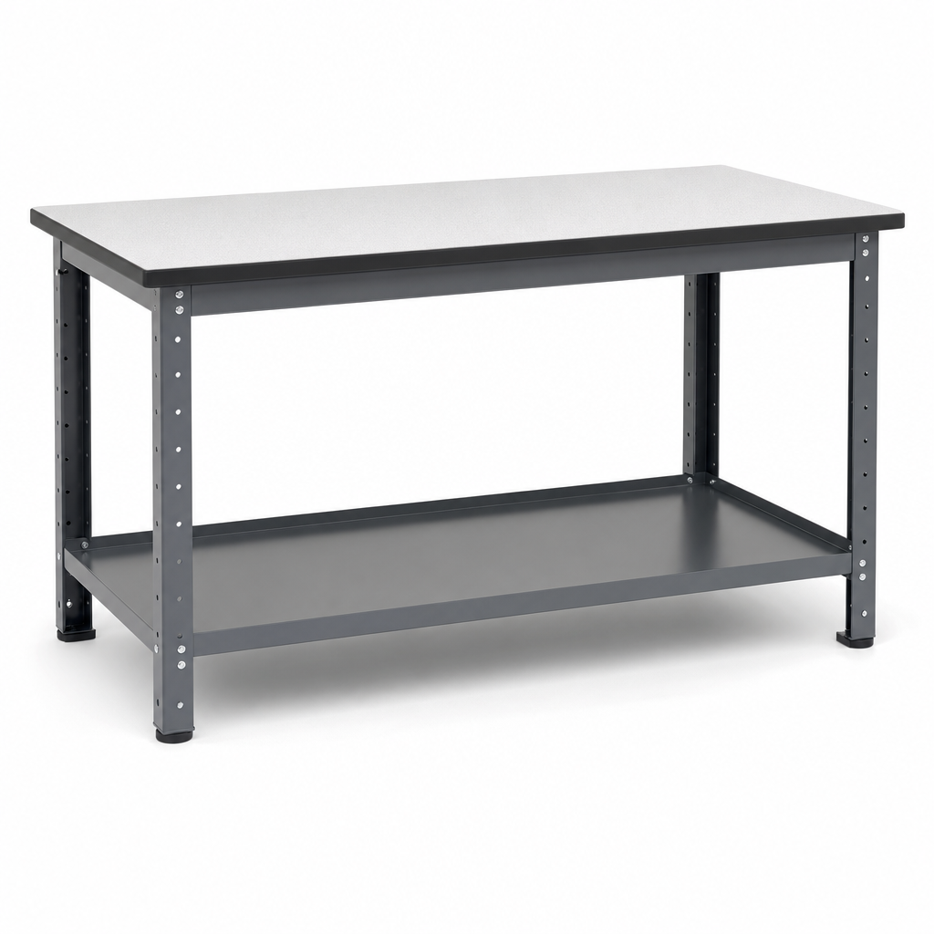 Heavy Duty Workbench with Lino Worktop and Shelf 1500 x 750mm