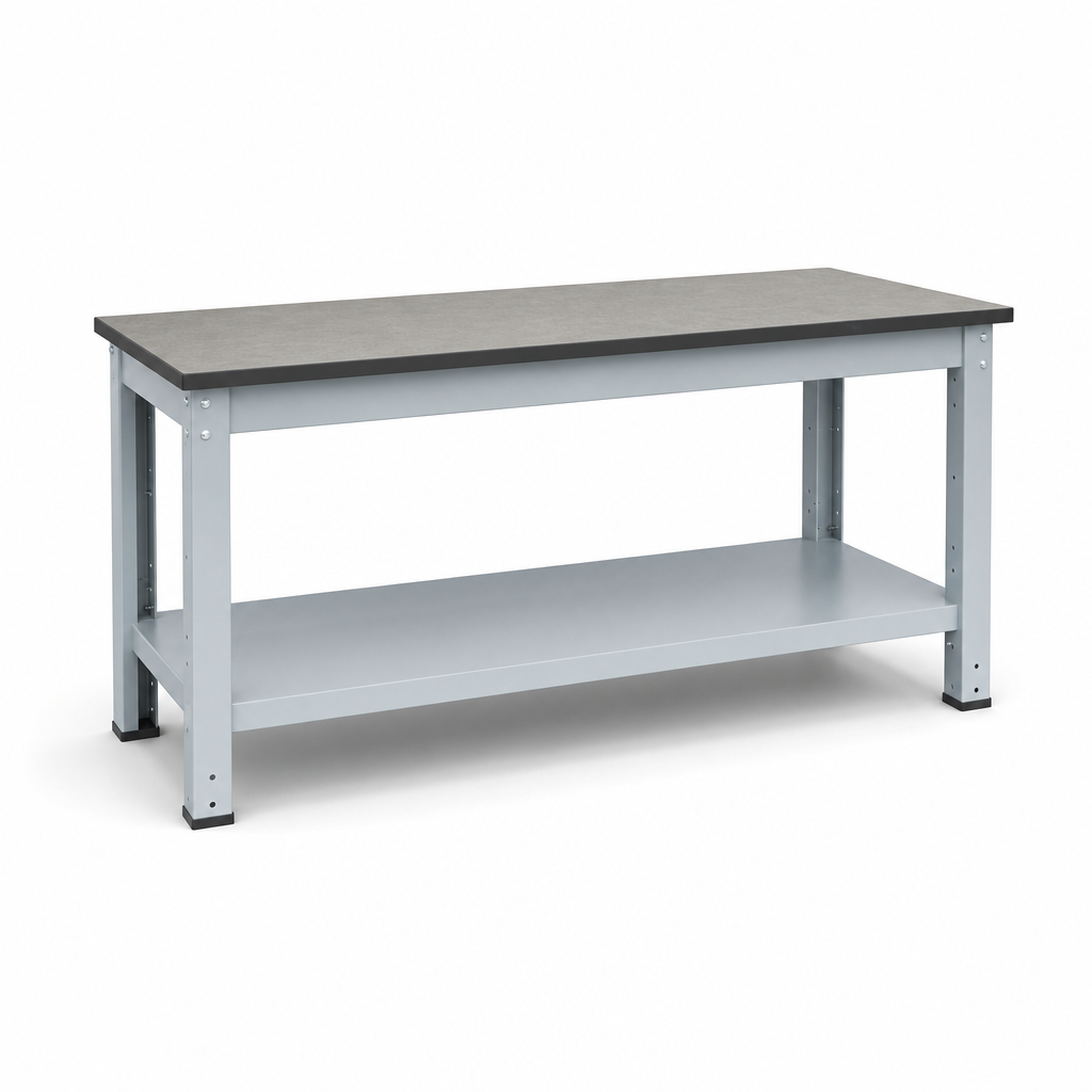 Heavy Duty Workbench with Lino Worktop and Shelf 2000 x 750mm