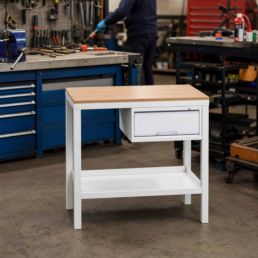 Heavy Duty Workbench with MPX Top and Drawer 910x1000x600mm