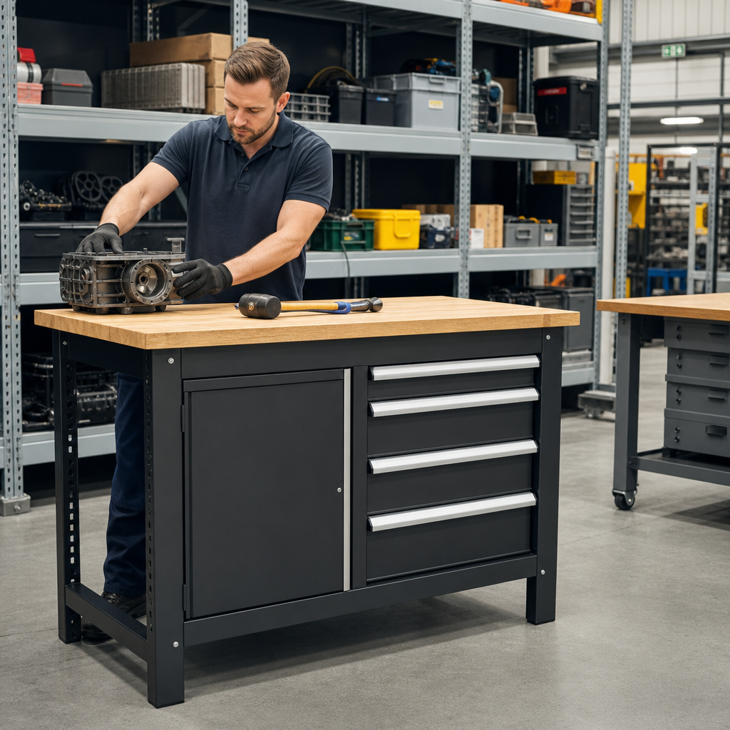Heavy Duty Workbench with MPX Top and Drawer Storage 840 x 750 x 750mm