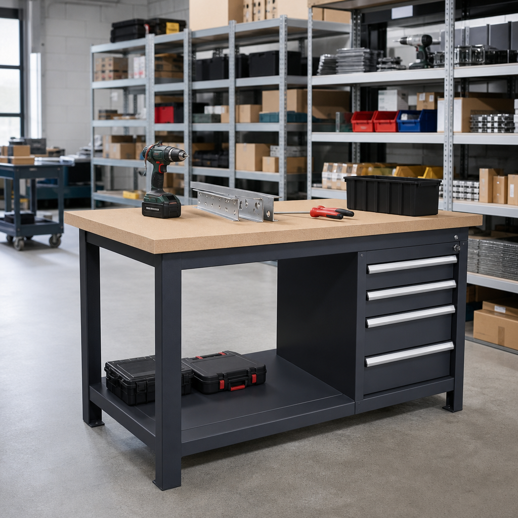 Heavy Duty Workbench with MPX Worktop and Drawer Storage 1500mm