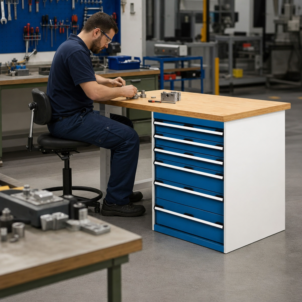 Heavy Duty Workbench with MPX Worktop and Drawer Storage 1500mm