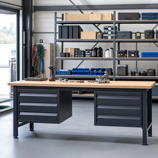 Heavy Duty Workbench with MPX Worktop and Drawer Storage 2000mm