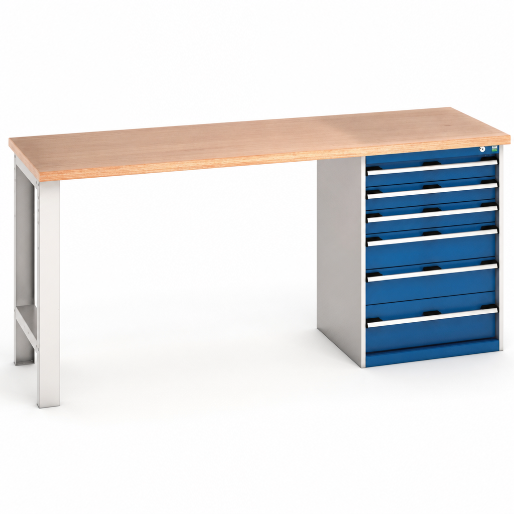 Heavy Duty Workbench with MPX Worktop and Drawer Storage 2000mm